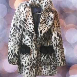 RACHEL ROY Small Faux Bobcat Coat LIKE NEW